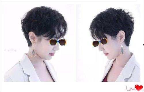 明星短发烫发发型图片